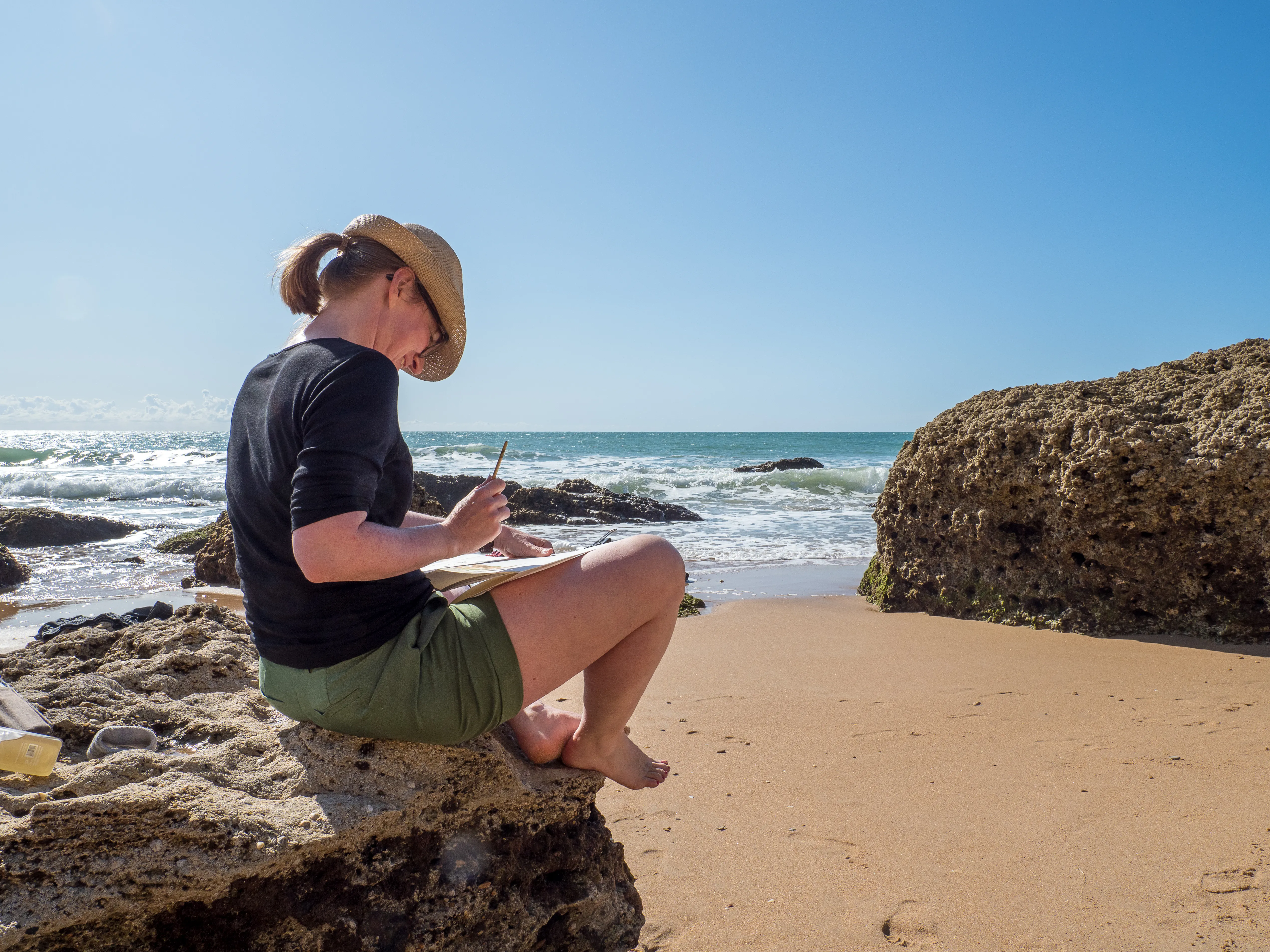 Kerstin Schoch beim Malen